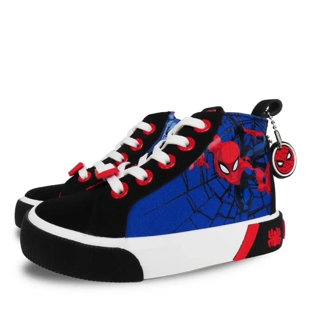 Ground Up Marvel spiderman blue white high top sneaker SIZE 5 toddler Shoe New - Picture 2 of 9
